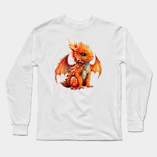 Orange baby dragon Long Sleeve T-Shirt